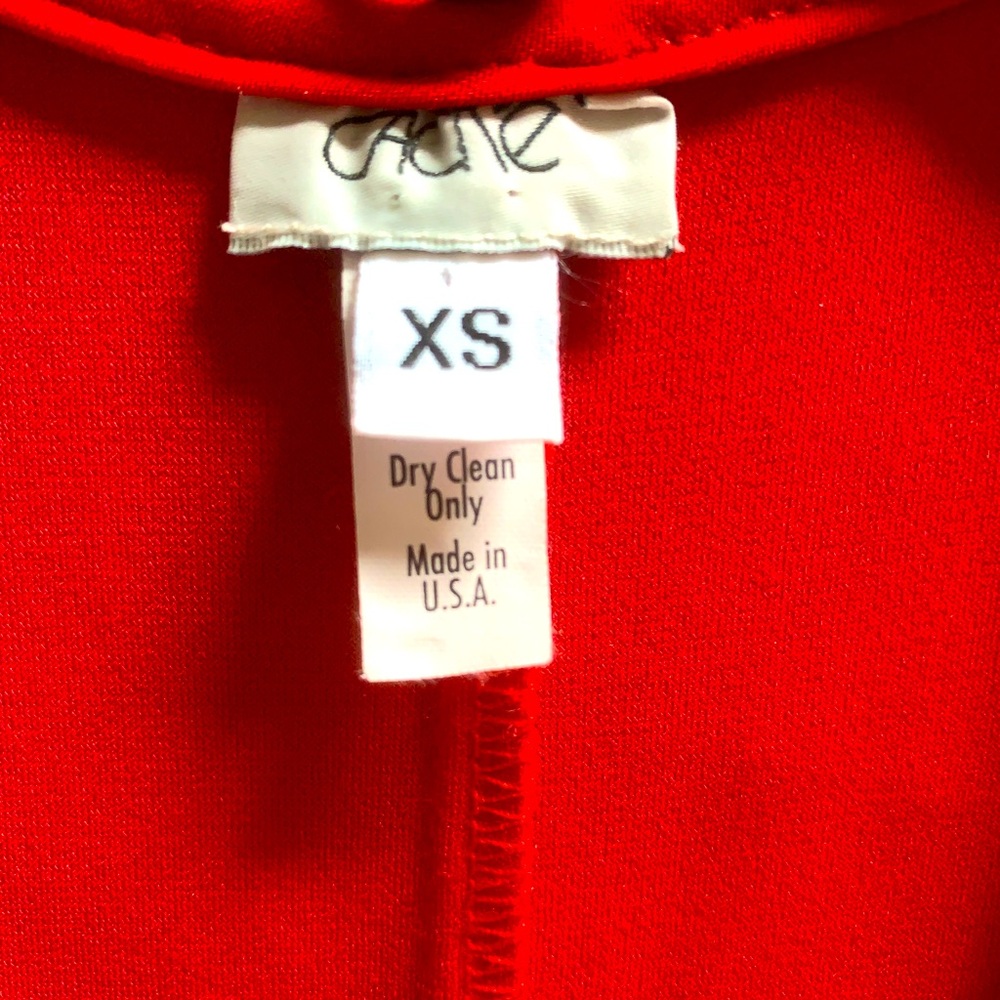 Cache Xs Red Gown With Rhinestone Embellishment - image 4